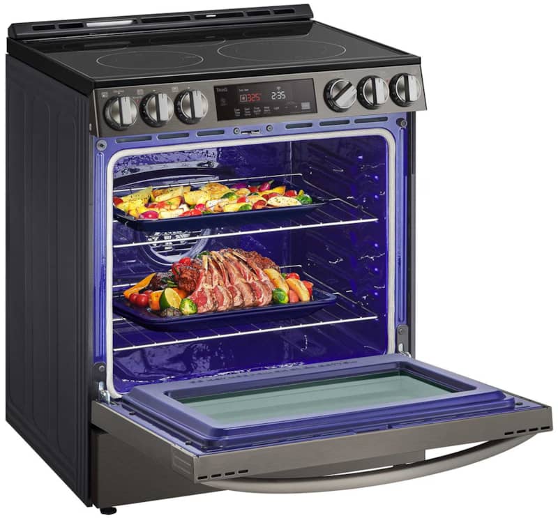 LG-SlideInElectricRange-LSEL6333D-Left-Angle-Open-Filled.jpg