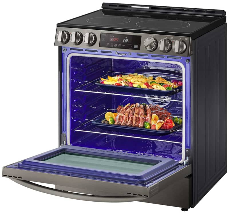LG-SlideInElectricRange-LSEL6333D-Right-Angle-Open-Filled.jpg