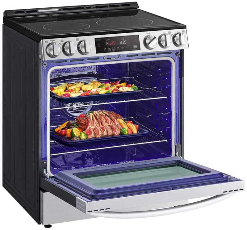 LG-SlideInElectricRange-LSEL6333F-Left-Angle-Open-Filled.jpg