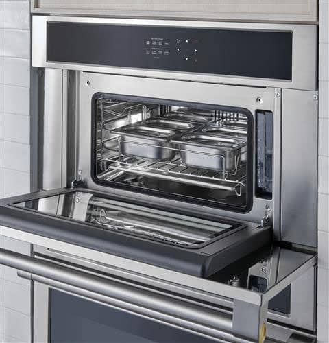 Monogram-Minimalist-Steam-Oven-ZMB9031SN-open-full-pans.jpg