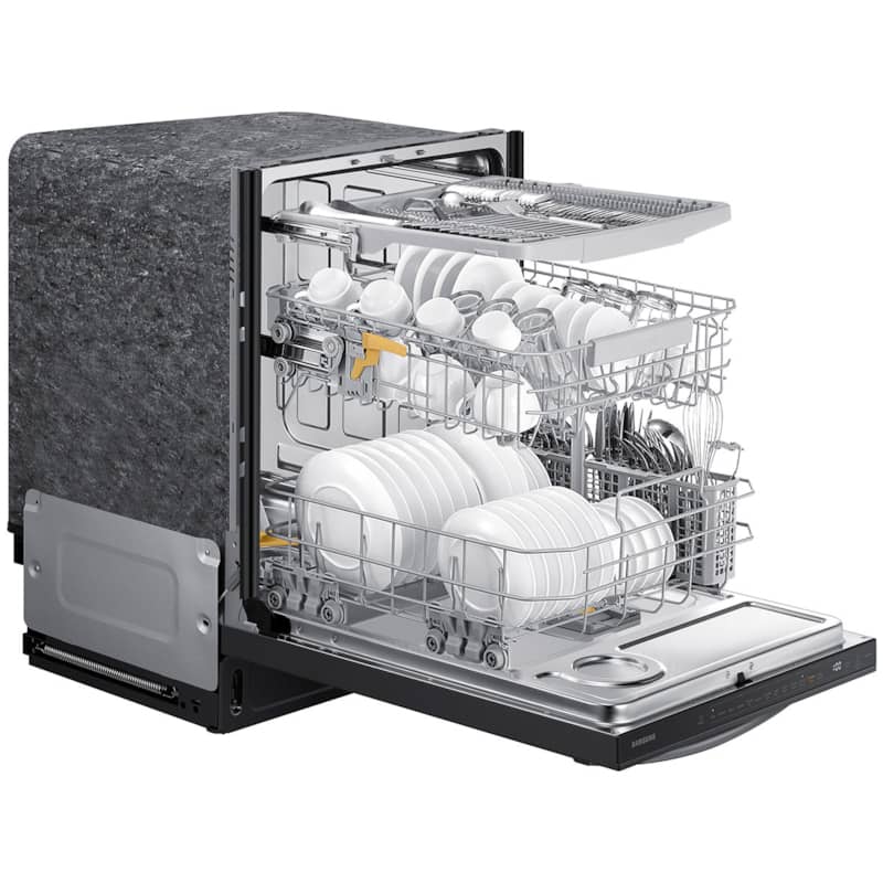Samsung-Dishwasher-DW80B7071UG-Angle-View-Pulled-Out-Racks.jpg
