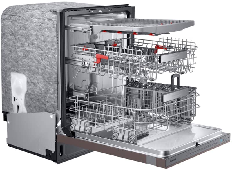 Samsung-Dishwasher-DW80R9950UTAA-Angle-View-Pulled-Out-Racks-1.jpg