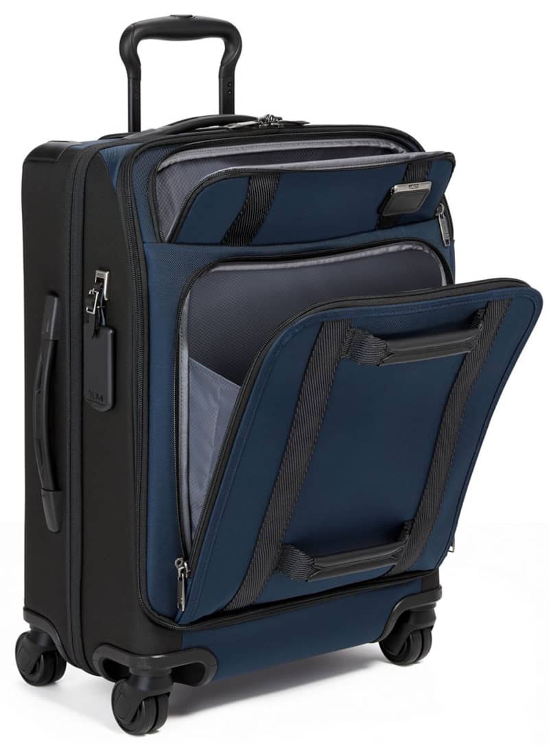 TUMI-Merge-Nvy-Blk-Continental-Front-Lid-Carry-On-130593-1599-Front-Compartments-Unzipped.jpg