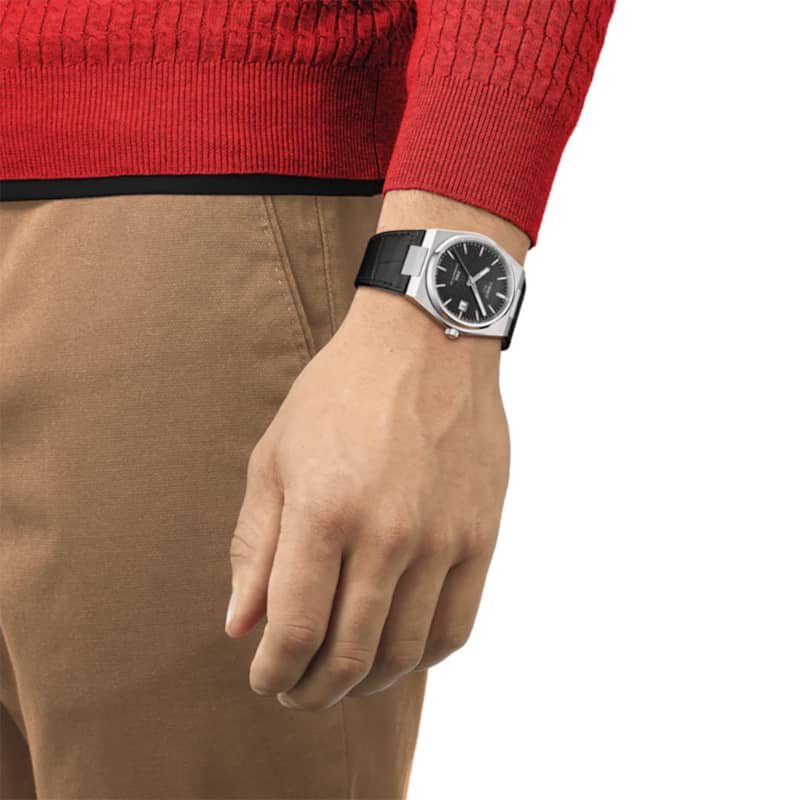 Tissot-PRX-Powermatic-80-Black-Dial-Leather-Watch-T1374071605100-Lifestlye-1.jpg