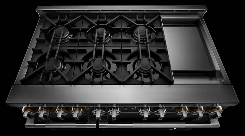 jenn-air-rise-48-professional-gas-range-JGRP548HL-lifestyle-overhead-cooktop-view.jpg